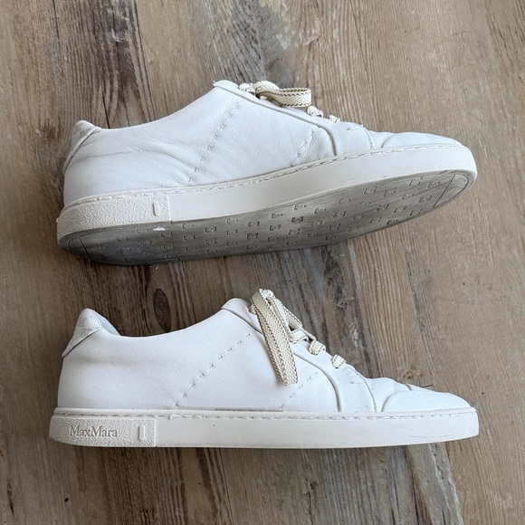 Max Mara white leather lace-up sneakers - Picture 11 of 16